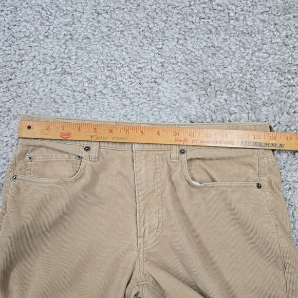 J Crew 484 Pants 31x32‎ Tan Corduroy Straight Leg Stretch Chinos Comfort - Picture 9 of 13